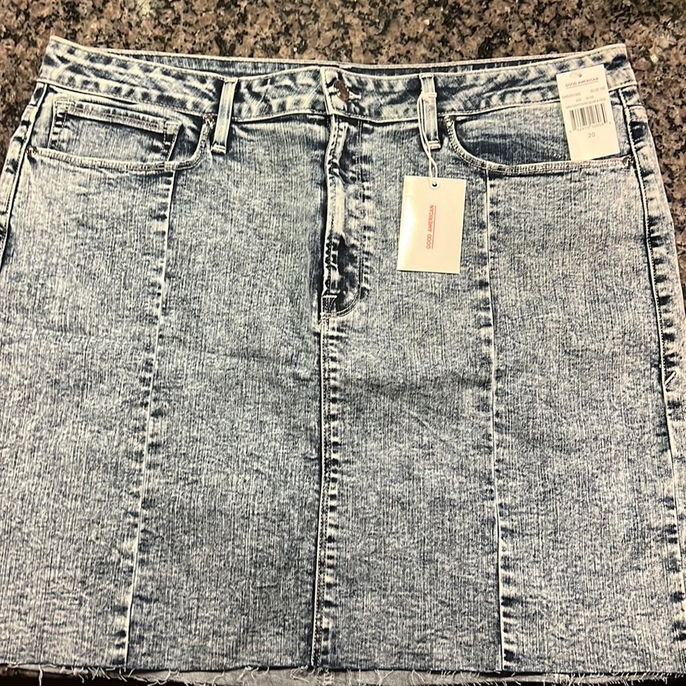 NWT Good American Denim Skirt